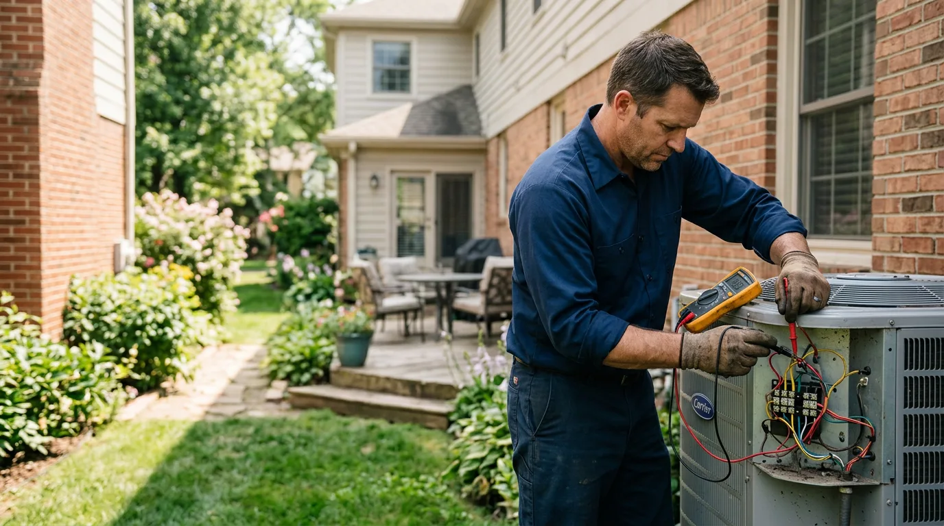 HVAC technician working near Lequire, OK